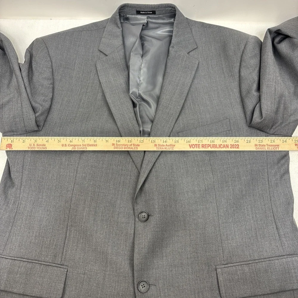 Pronto Uomo Men's Grey Blazer Suit Jacket Size 48L Two Button‎ EUC